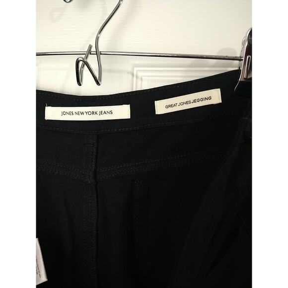 Jones New York Jeans Woman 16 Great Jones Jeggings Black Zip Button Casual - Picture 7 of 11